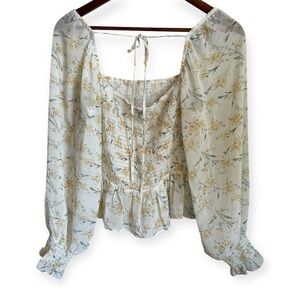 Lucy Paris Boho Floral Long Bell Sleeves Sz Large